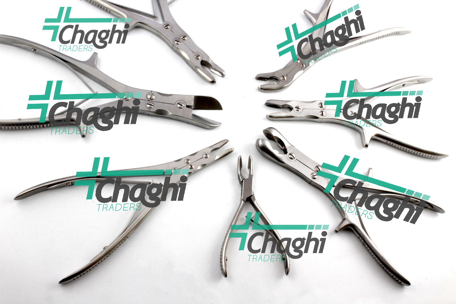 Bone Ronguers and plaster shear 7 PCs Set Orthopedic Surgical Instruments Chaghi