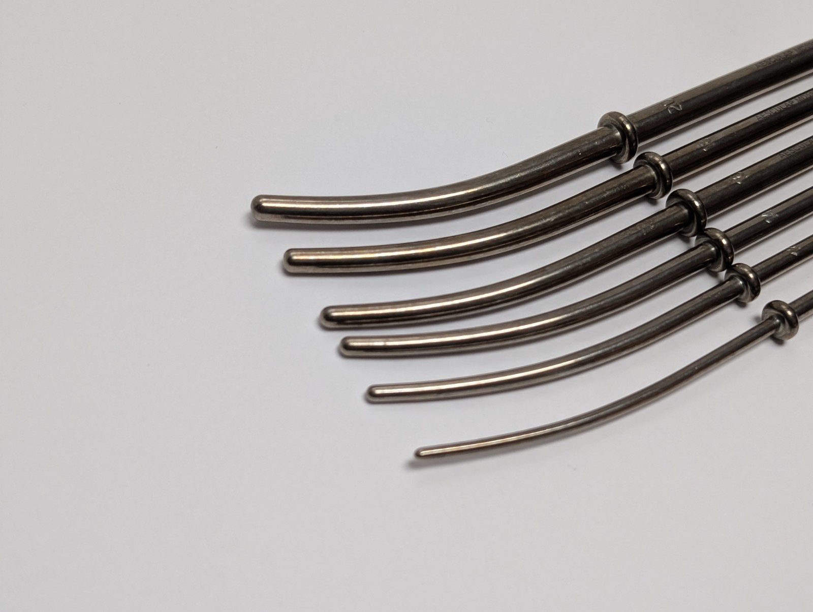 6 pcs. AESCULAP MD594 MD595 MD596 MD597 MD598 MD579R Hank Uterine Dilator Set