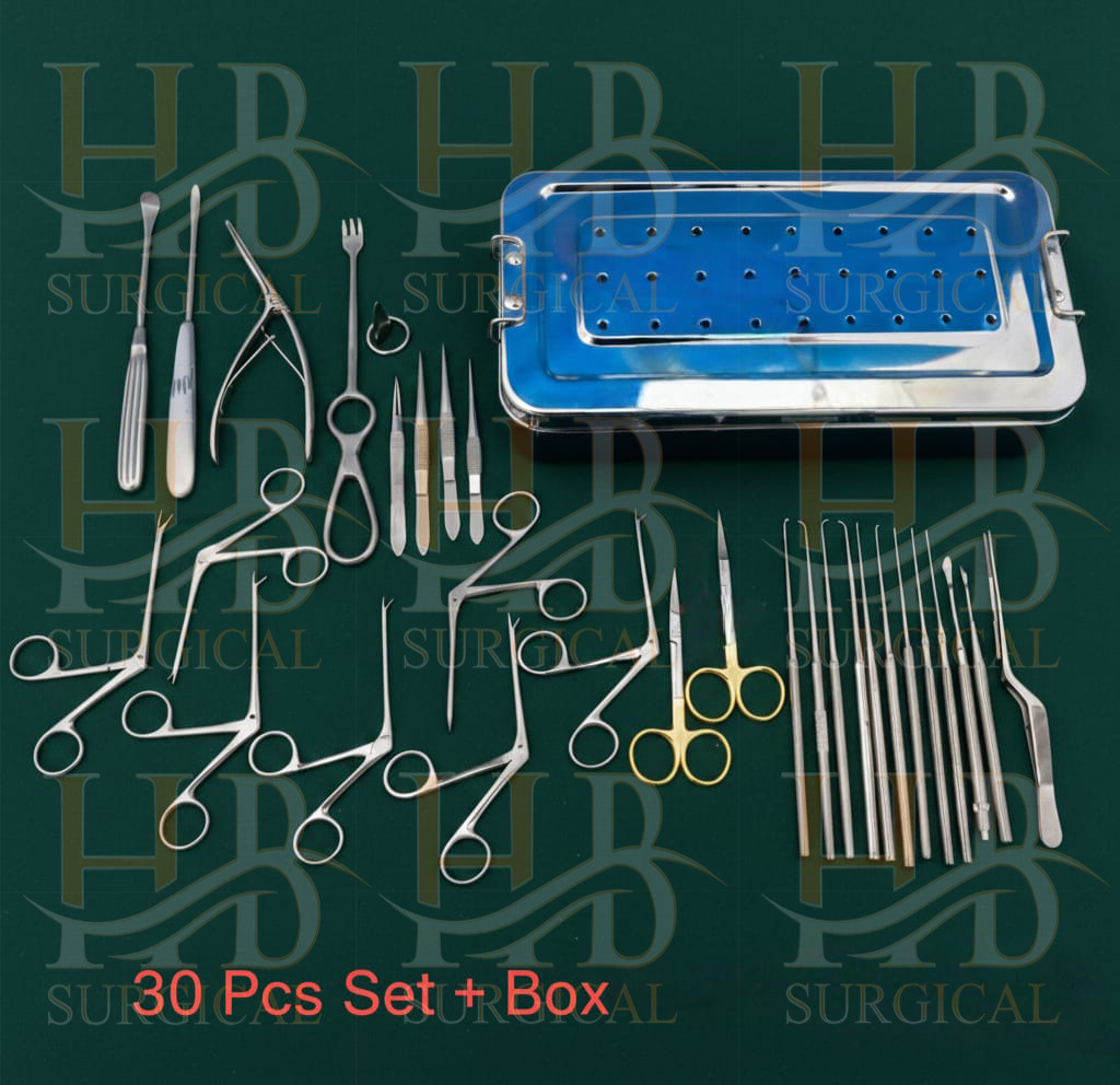 Tympanoplasty Instrument Set – 30 Pcs ENT Micro Ear Surgery Set