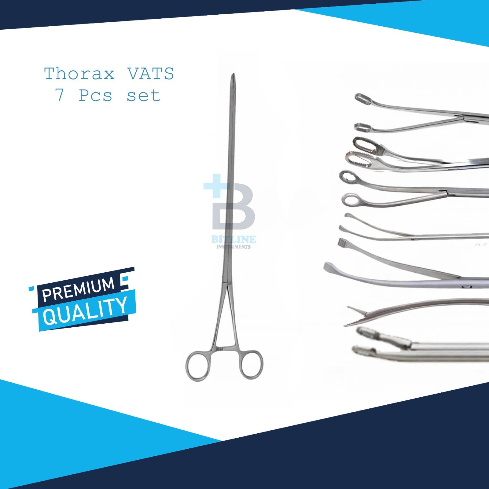 Thorax VATS Surgical Instruments Set – 7 PCS Minimally Invasive Thoracic Surgery