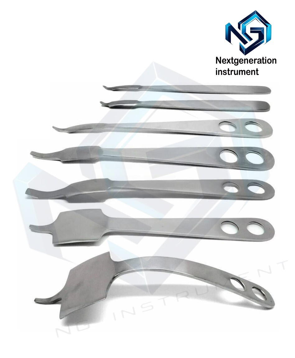 Hohmann Retractor Set 7 Pc German Stainless Steel Orthopedic Surgical Instrument