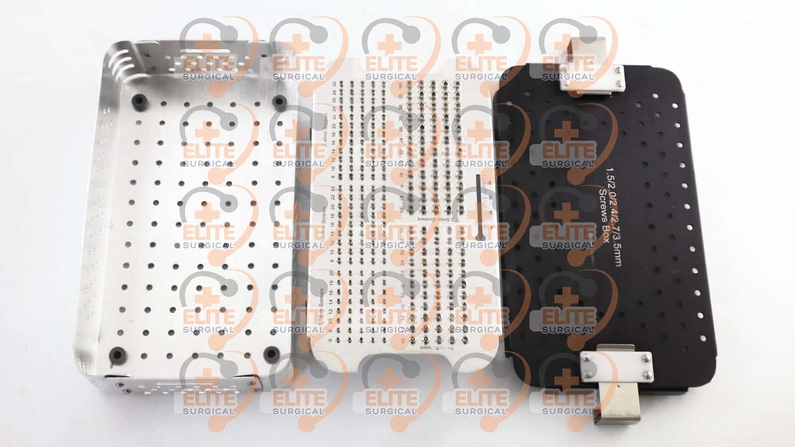 1.5mm, 2.0mm, 2.4mm, 2.7mm, & 3.5mm Cortical & Locking Screws Box, Rack