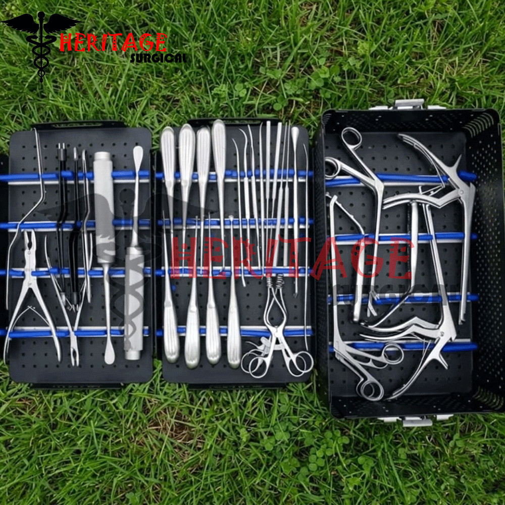 Spinal Lumbar Spine Surgery Set with Sterilize Box Orthopedic Instruments