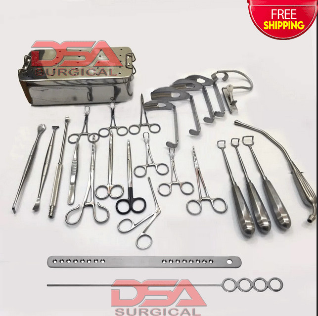 Tonsil Adenoid Surgical Instrument Set Of25 Pcs for Tonsillectomy Procedures