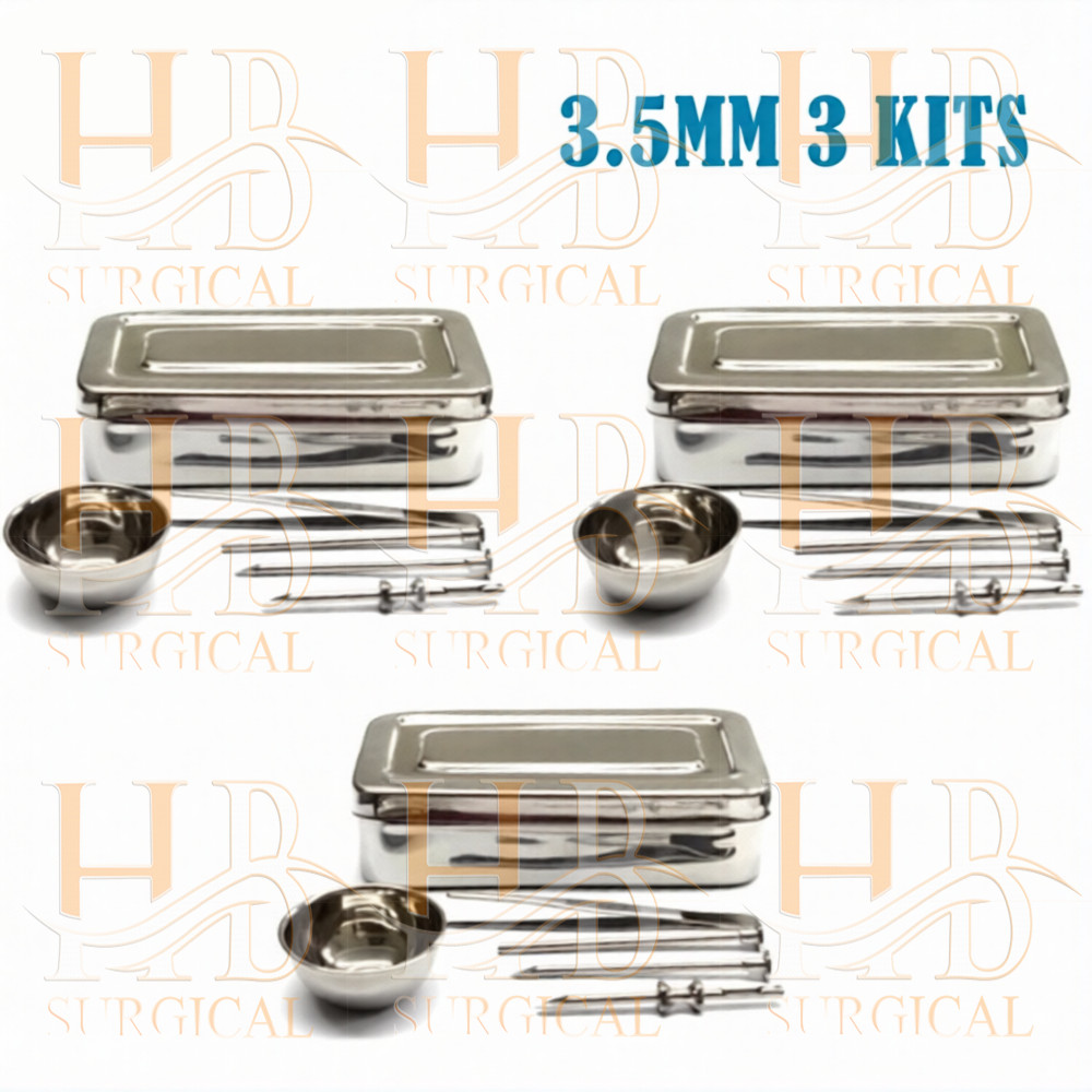 3 HRT Trocar kit 3.5mm 3 kits ,Hormone Replacement Pellet Insertion Kit 3 Sets