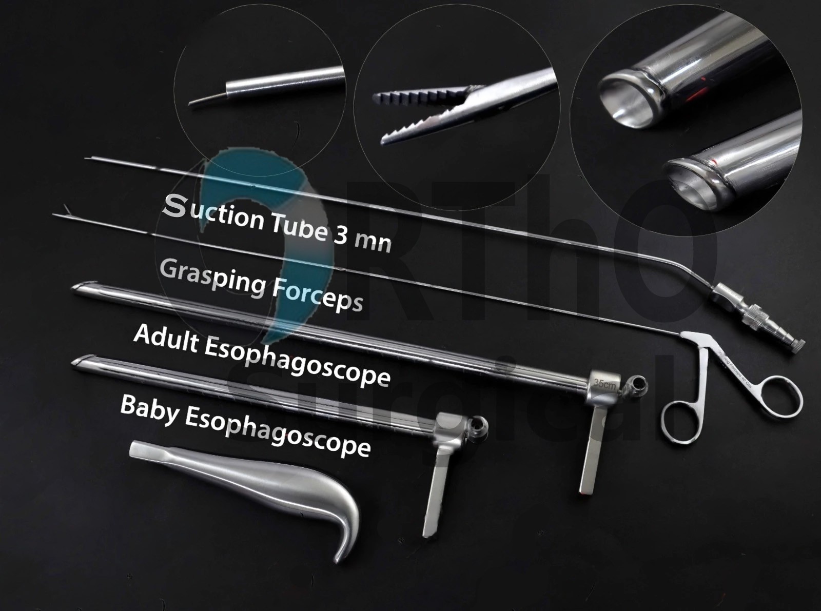 New Surgical Esophagoscope Esophagoscopy Endoscope reusable 5 PCs Set By Ortho S