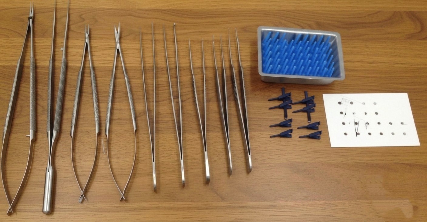 9 Pcs Micro Surgery Instrument Set Plastic Surgery Kit With Micro Vascular Clamp