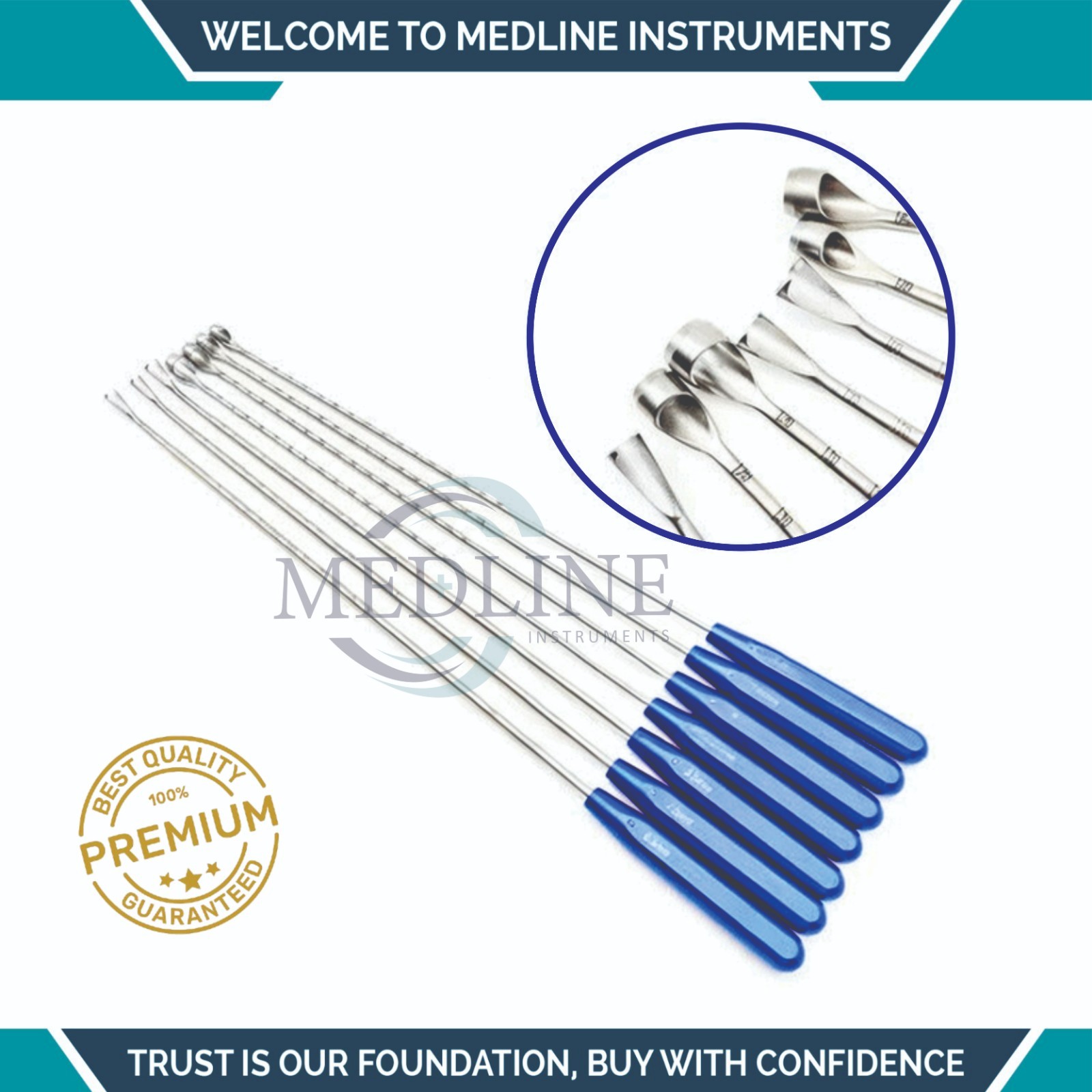 ACL PCL Tendon 7 Pcs set Orthopedic Extractor Surgical Instrument Arthroscopy