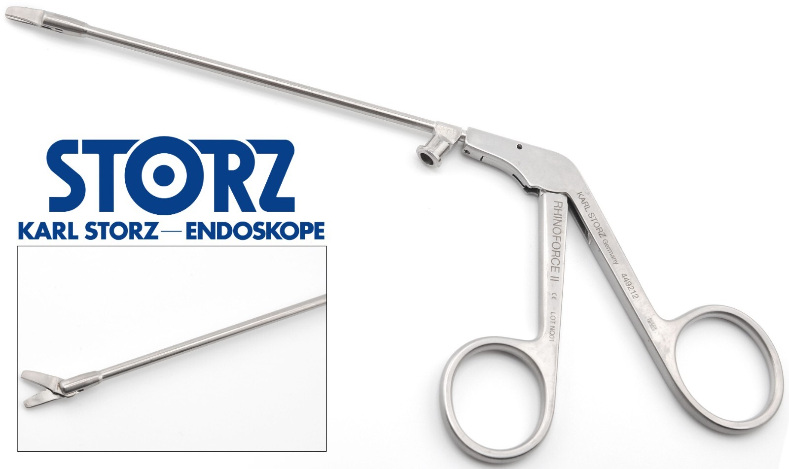 KARL STORZ 449212 Rhinoforce II ENT Nasal Scissors Curved Right 10mm Blade 6″