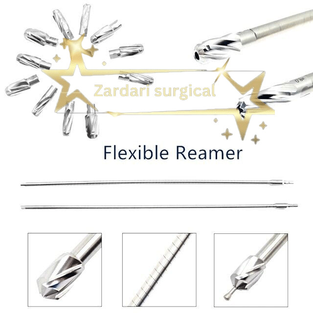 Stainless Steel High Qty 8PCS Flexible Reamer Instrument Set Surgical orthopedic