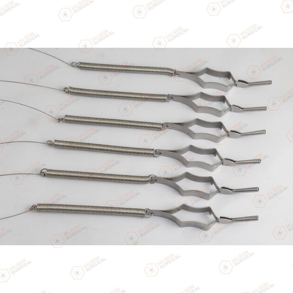 yasargil Gelea Spring Hook Length 31 cm & 41 Cm 6 PCs Set Surgical Instruments