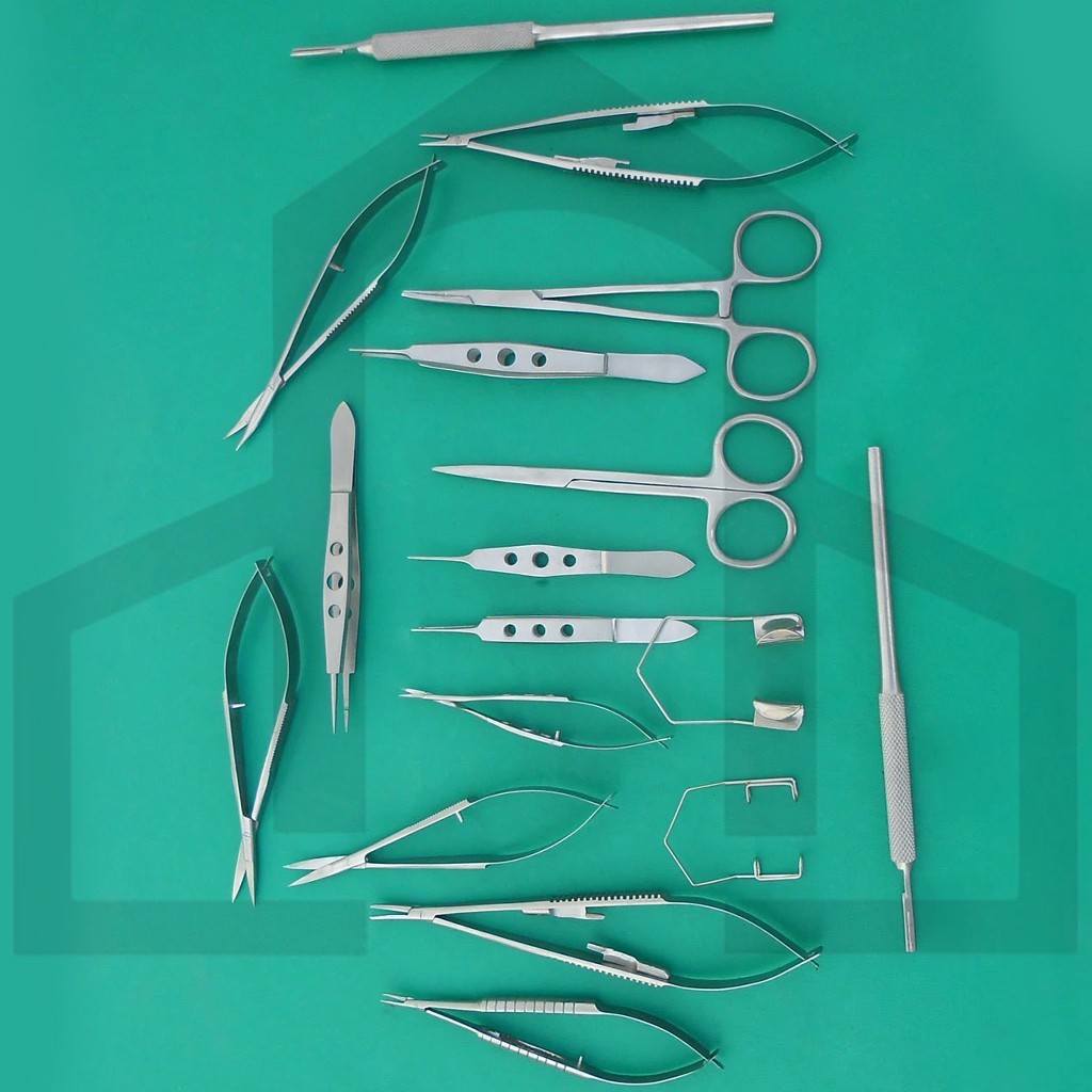 Ophthalmic Eye Micro Minor Surgery Veterinary Surgical Instruments 20 Pcs