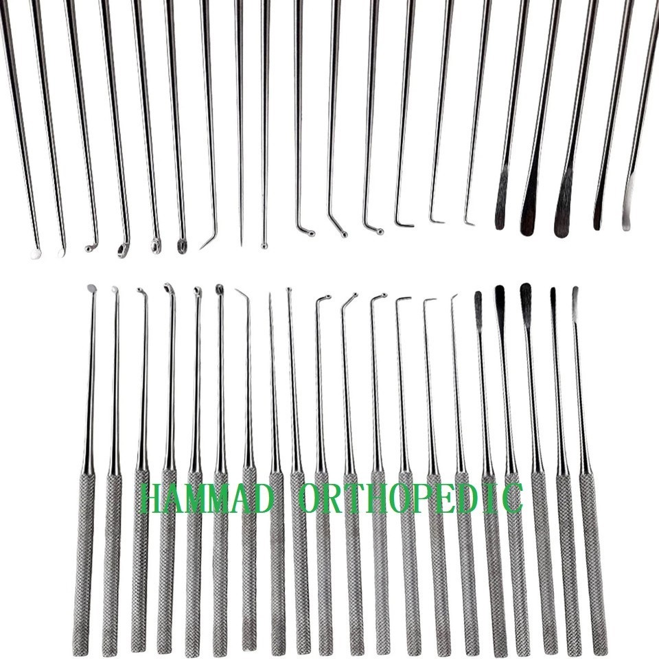 Rhoton Micro Dissector Set 20 PCS Stainless Steel Neurosurgery Kit Micro Set