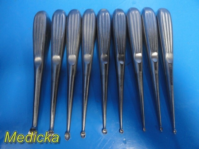 Integra Lifesciences Assorted Brun Curettes 6¾”; Oval Cup; Size 000 to 5 ~ 32762