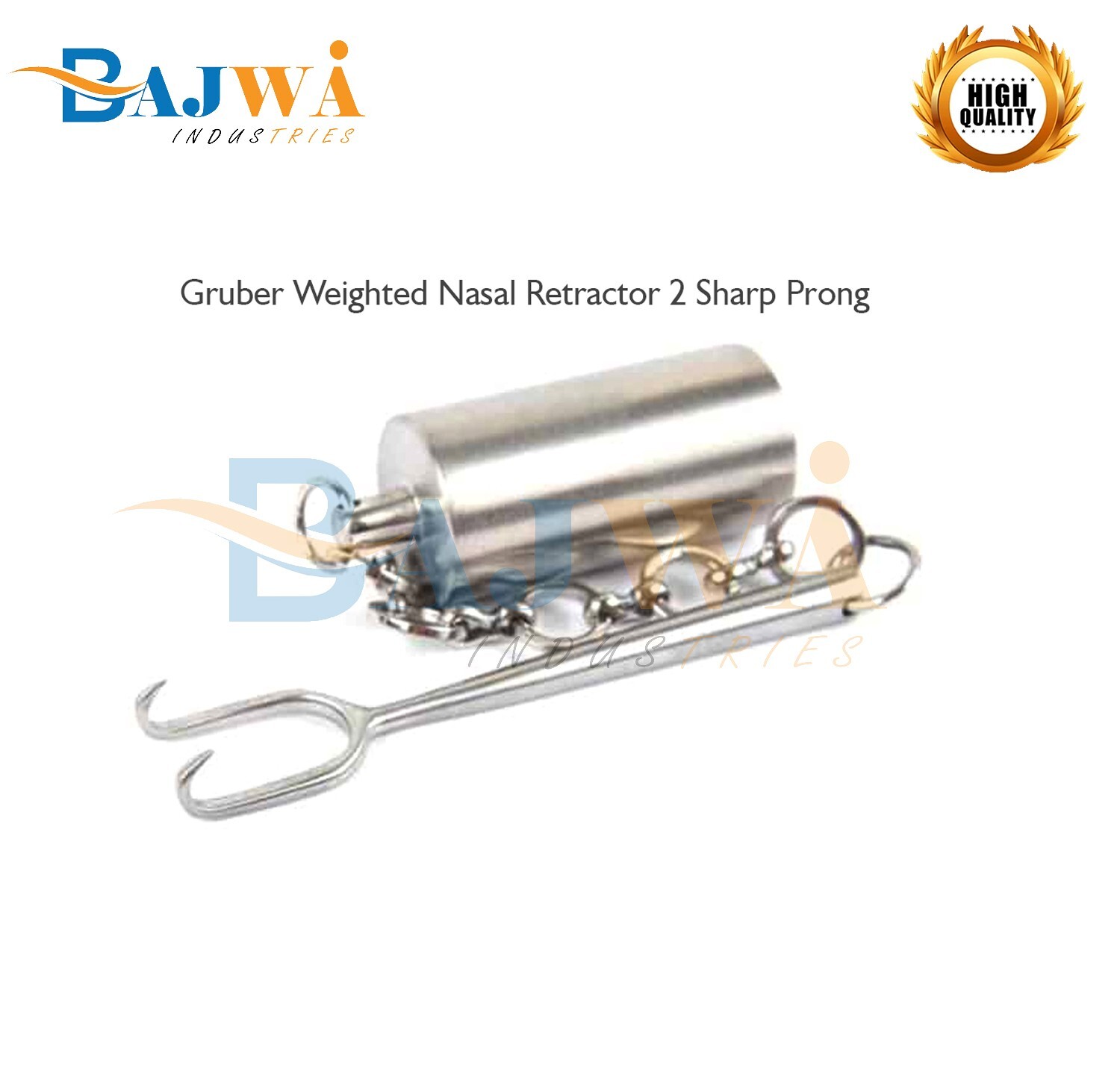 Cerkes Gruber Weighted Nasal Retractor Sharp Prong Rhinoplasty Instruments