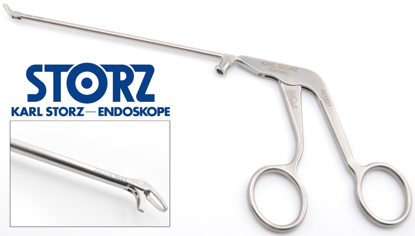 KARL STORZ 451520 SilCut Grunwald-Henke Nasal Cutting Forceps Punch 45° Up Bite