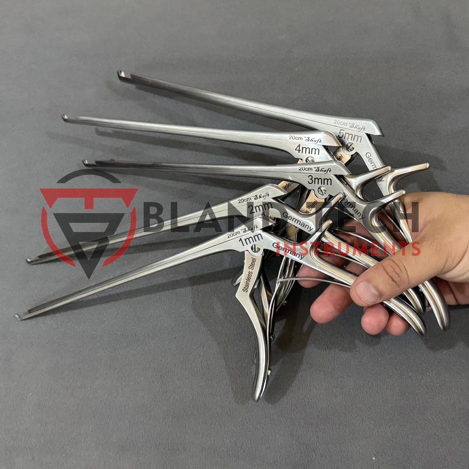 German Kerrison Rongeurs (1,2,3,4,5mm) Spine, Cervical Orthopedic Surgical