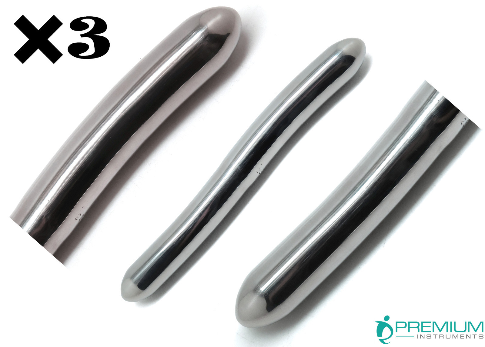 3 Pcs Gynecology Surgical Hegar Uterine Dilators 21mm/22mm UPGRADED Instruments