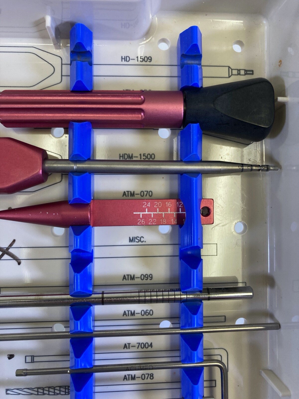 Acumed ATM-031 Mini Acutrak Instrument Set w/ Sterilization Case Orthopedics