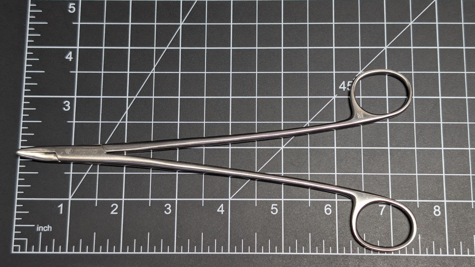 Mizuho 07-650-01 Micro Rongeur nibbling forceps 19cm, curved surgical instrument