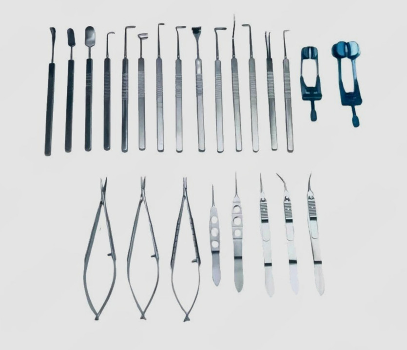 Strabismus Ophthalmic Eye Kit Micro Surgery Surgical Instruments Set 24 Pcs Set