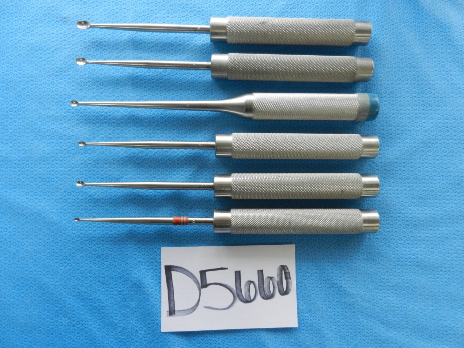 D5660 Codman Heavy Duty Straight Curettes About 28cm Lot of 6