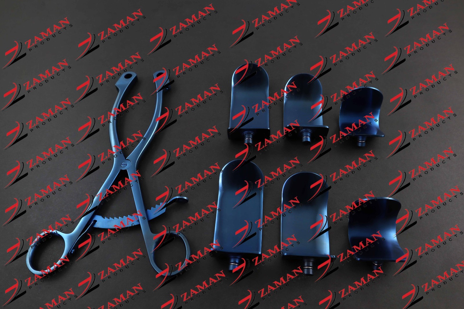 Kolbel Shoulder Retractor Silver And Blue Coated 2 Sets 6 Blades Blades of Each