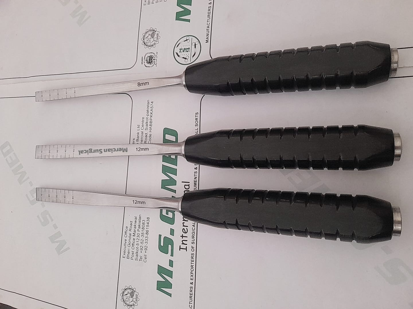 Surgical Orthopedic Osteotome Straight 8mm,12mm Bone File Chisels 3PCS Set Offer