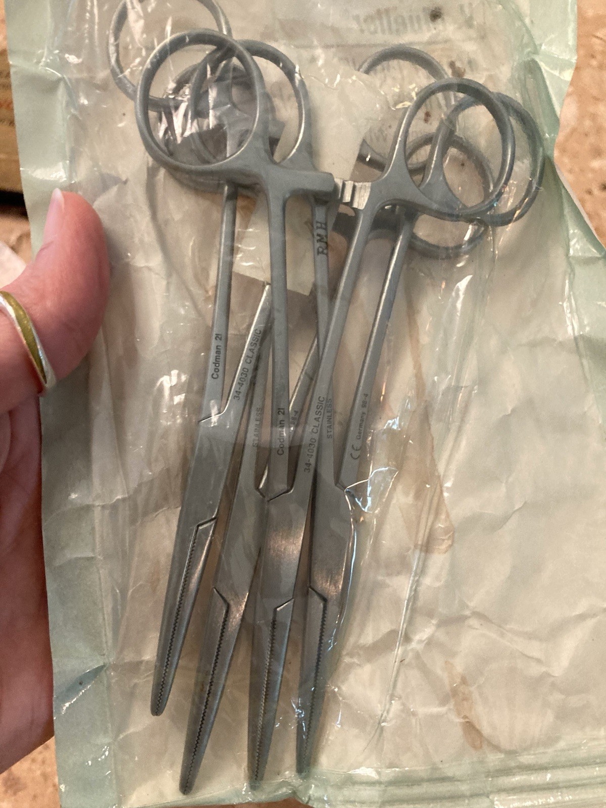 Lot Vintage Codman 21 Classic #34-4030 Forceps Mayo Dissecting Stainless German