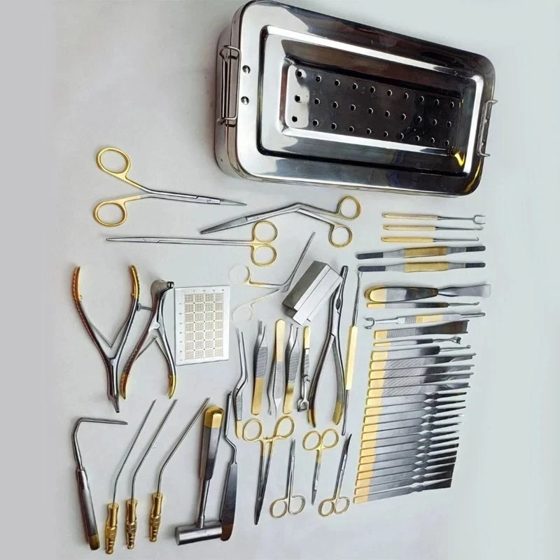 Rhinoplasty Nose Surgery Instrument Set Of 53 Pcs Plastic Surgery Instruments CE