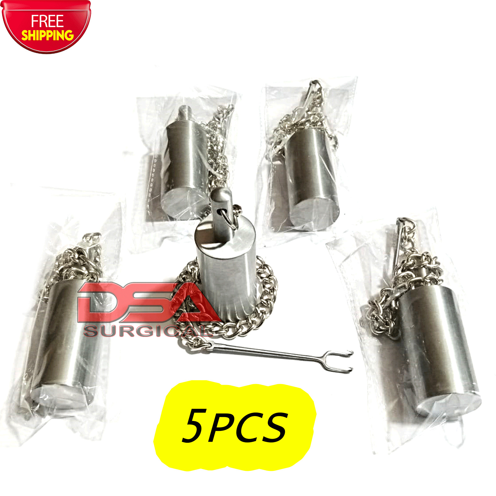 5 pcs set Cerkes Weighted Nasal Retractor Rhinoplasty Instruments German Quality