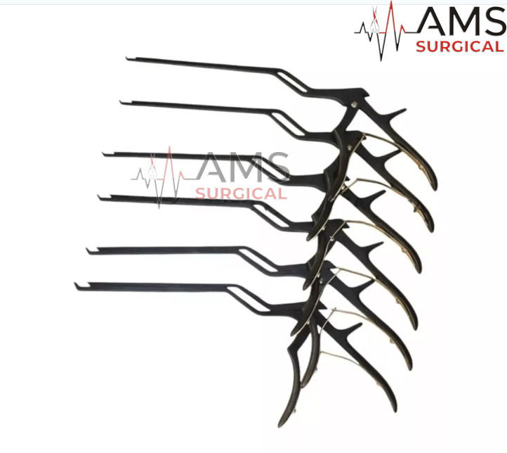 Kerrison Bayonet Spine Rongeurs Set Of 6 Pcs(1 to 6mm) Orthopedic Instruments