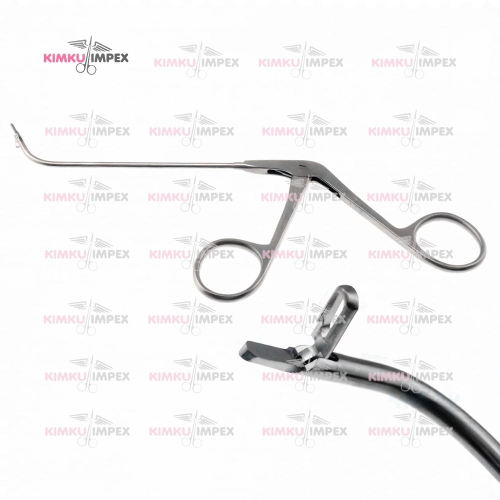 Punch Biopsy Forceps 7 1/4″ 70° Curved 2x6mm Thru-Cut Jaws Surgical ENT