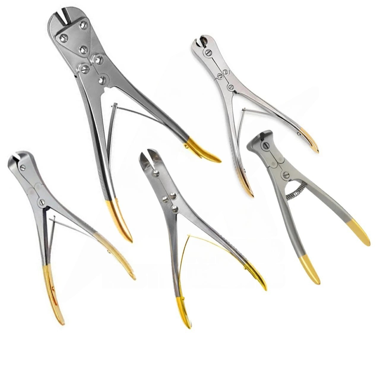 T/C CNS Pin Wire & Kirschner Wire Cutter Mix Set of 5 PCs Orthopedic Instruments