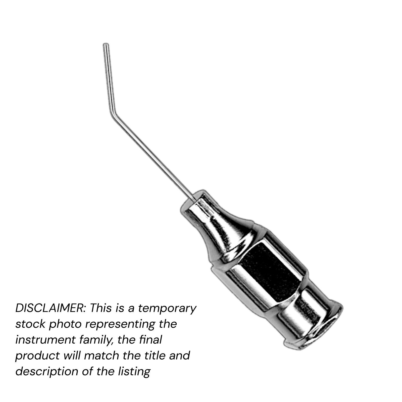 Air Injection Cannula 3/4″ Length Angled 45 Deg 5mm Tip 19 Gauge Stainless XPRS