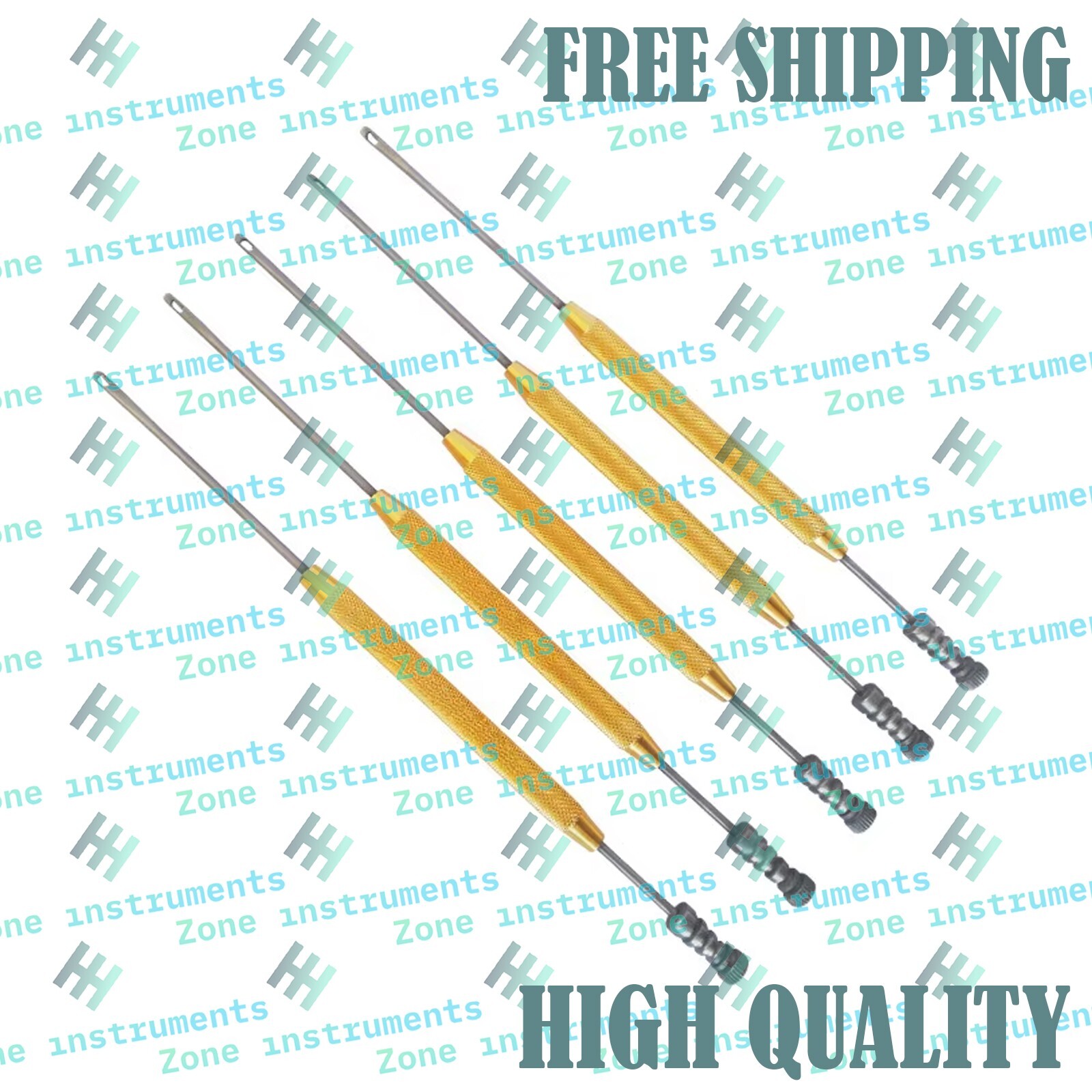 5pcs Freer Septum Periosteal Elevator With Suction 2.5mm, 19cm (7½”) ENT
