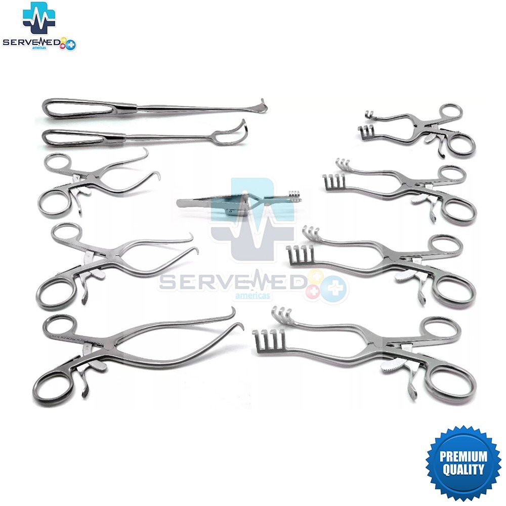 Surgical Veterinary Retractors Weitlaner Gelpi Premium Instruments Set of 10