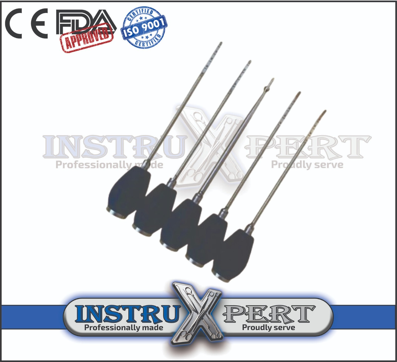 Spine Prods and Awls Set of 5 Surgical Orthopedics Instruments, Neurosurgery Set