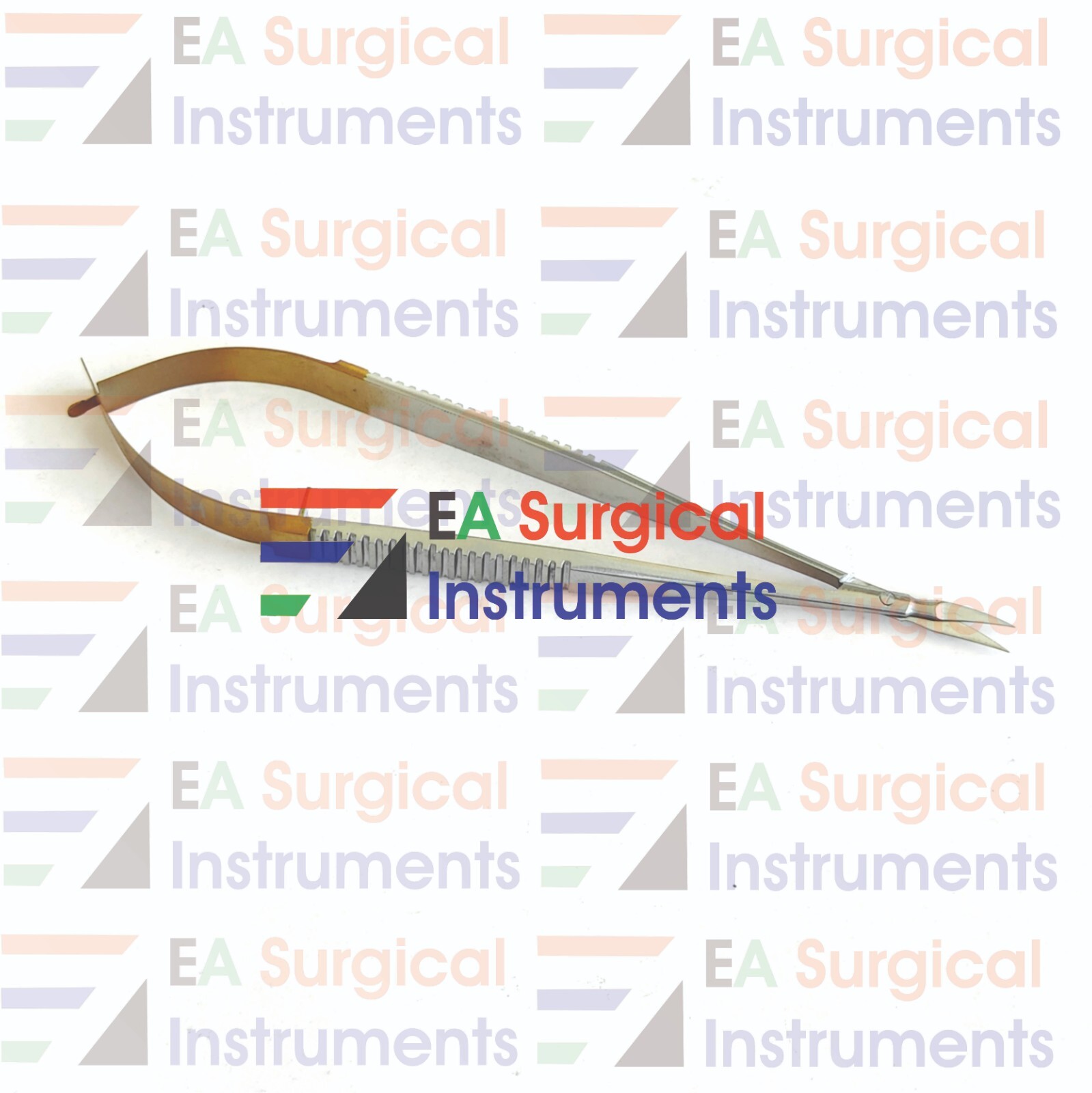 Kamiyama Micro Scissors 16 cm K-103 Neurosurgery Straight Gold Titanium Nitride