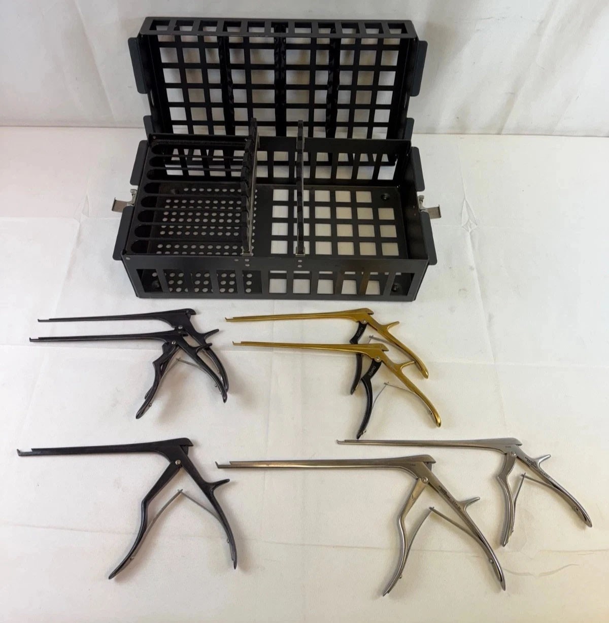 7 Piece Stealth Surgical Kerrison Rongeur Set w/ Sterilization Case Neuro Spine