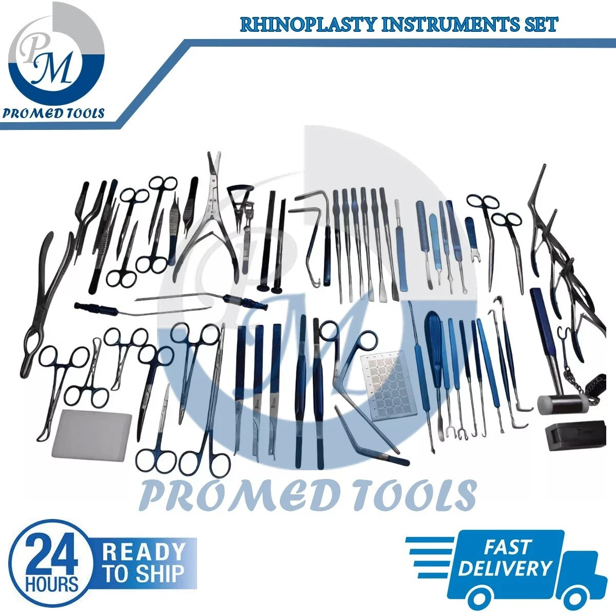 New Rhinoplasty Instruments Set Titanium Coated Nose Surgery Quality