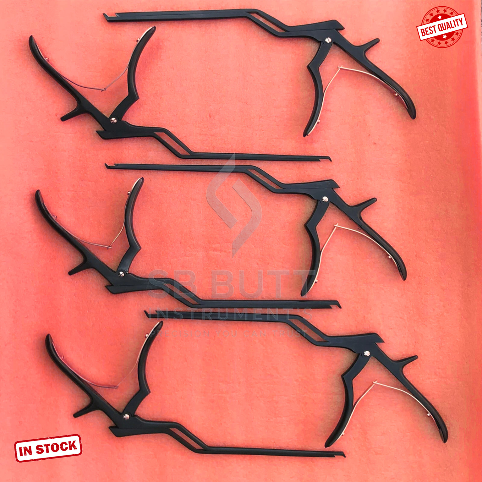 Kerrison Bayonet Bone Spine Rongeur, German Orthopedic Instruments Set of 6 PCs