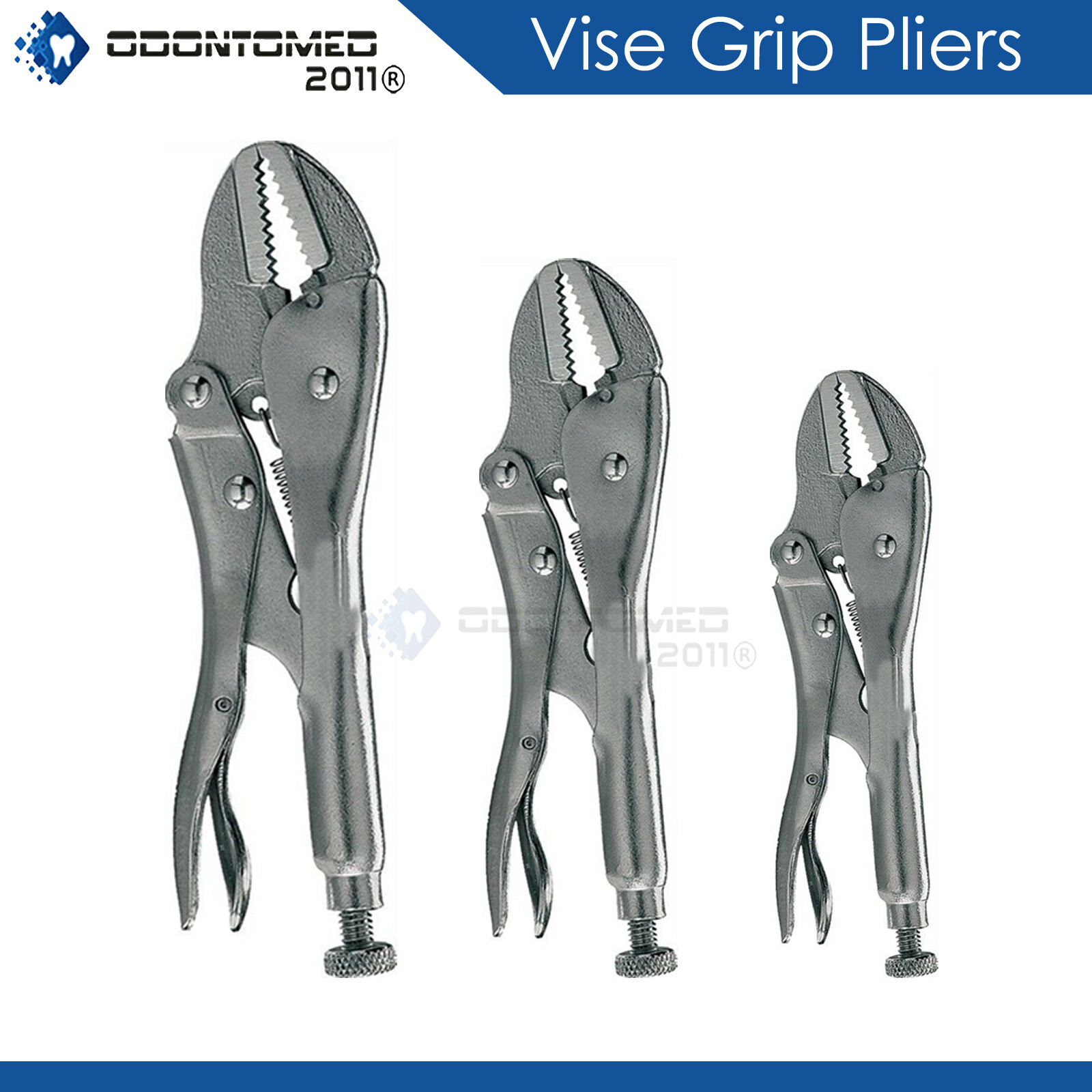 Vise Grip Plier 3 Assorted Size Orthopedic Instruments
