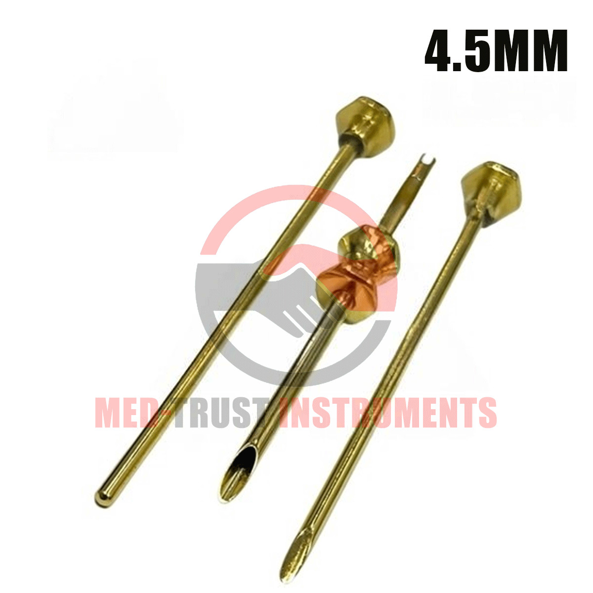 HRT Trocar kit 4.5mm Hormone Replacement Pellet Insertion Trocars Gold Set A+