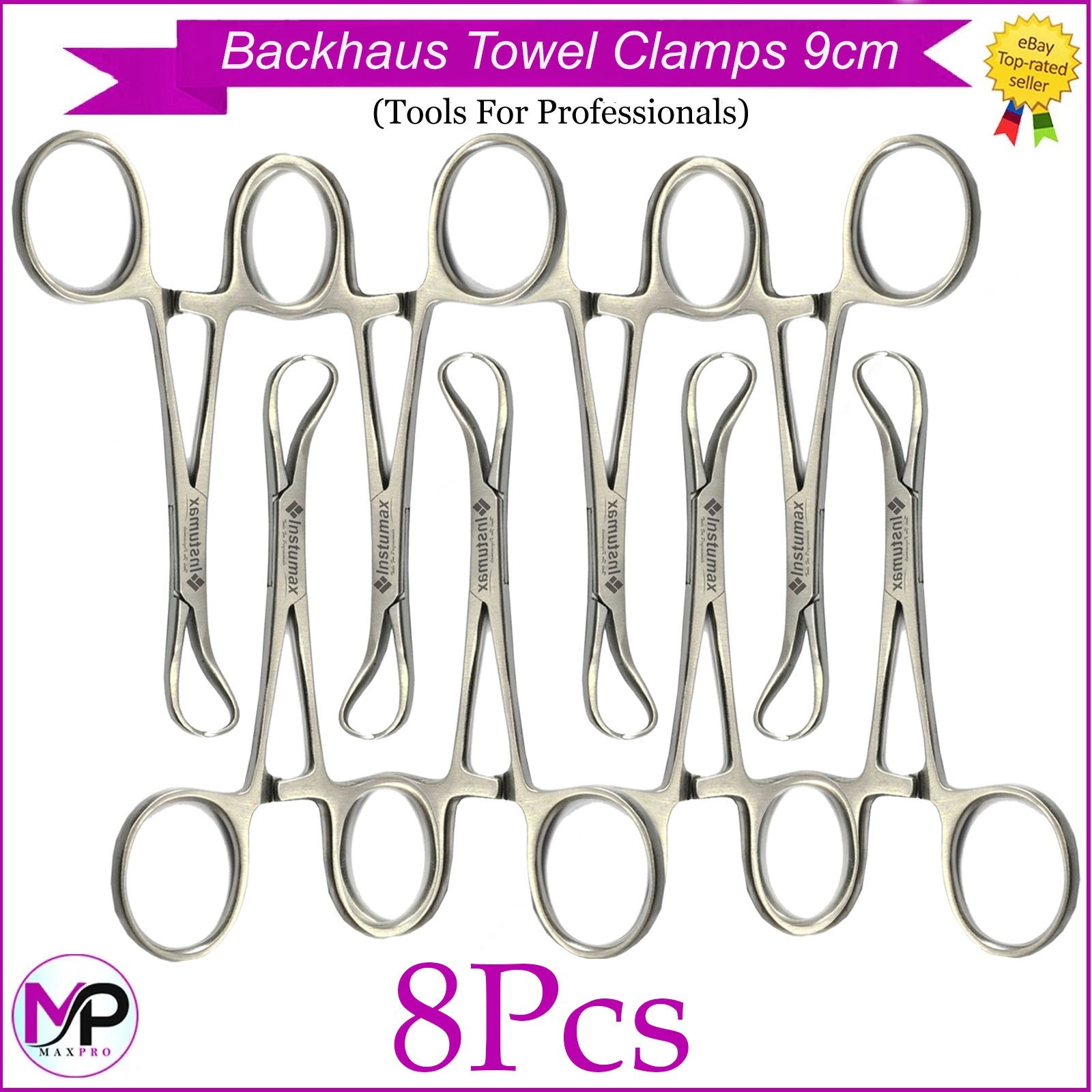 X8 Backhous Towel Clamp Forceps 9cm Surgical Stainless Steel Medical Instrument