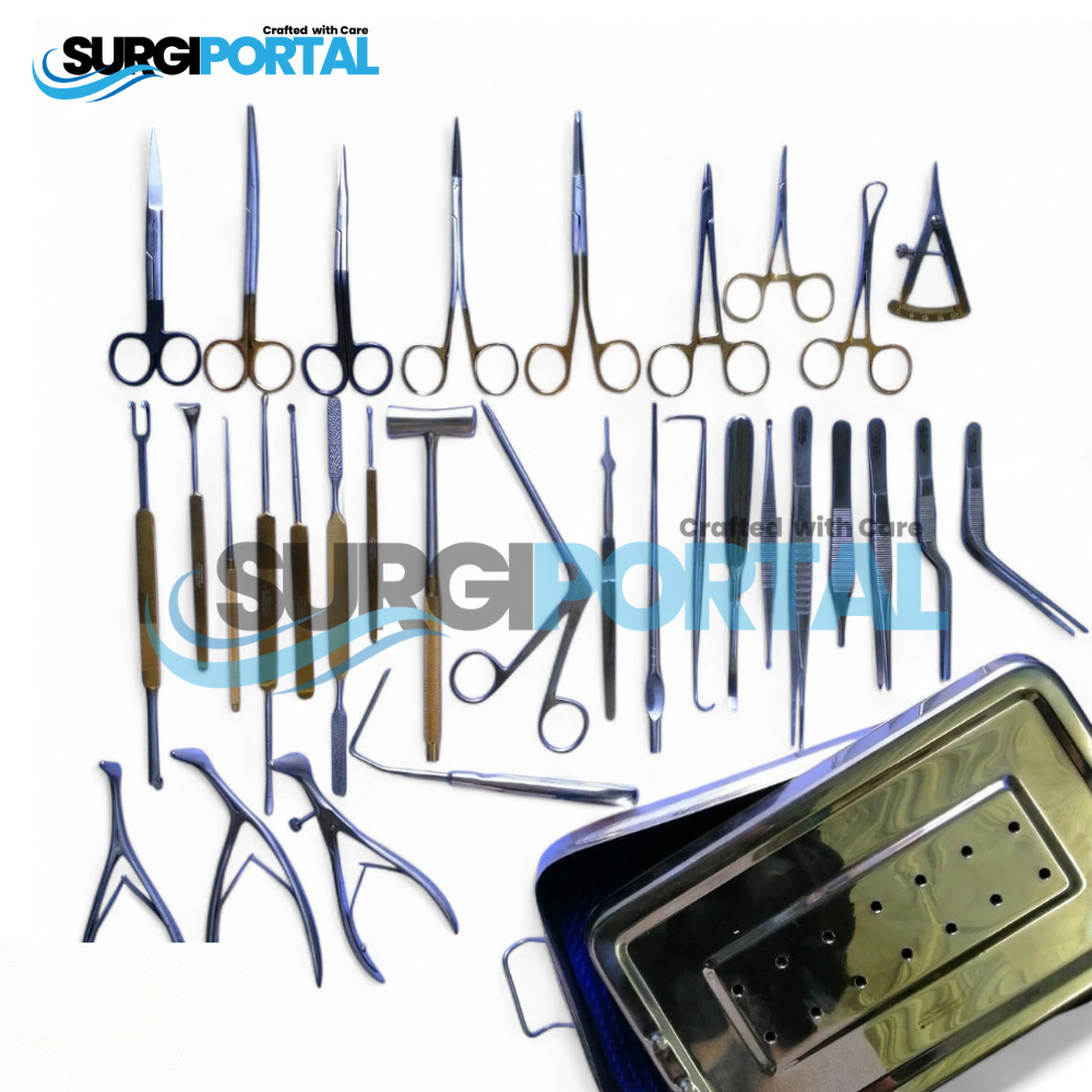 Rhinoplasty set of 32pcs packed in sterilizing box,Rhinoplasty instruments