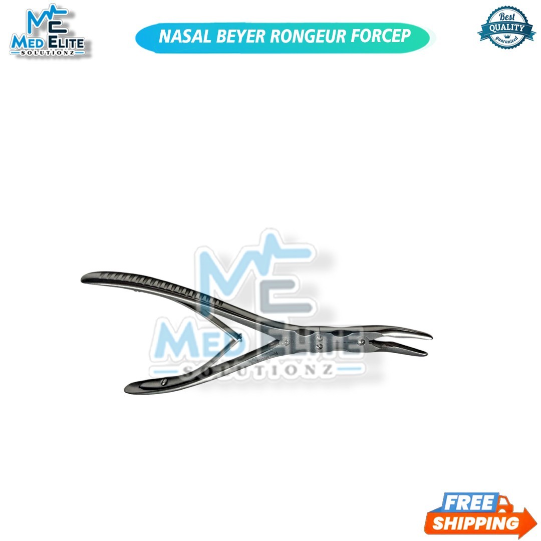 Nasal Beyer Rongeur Forceps Curved 4mm Bite 7 Length ENT