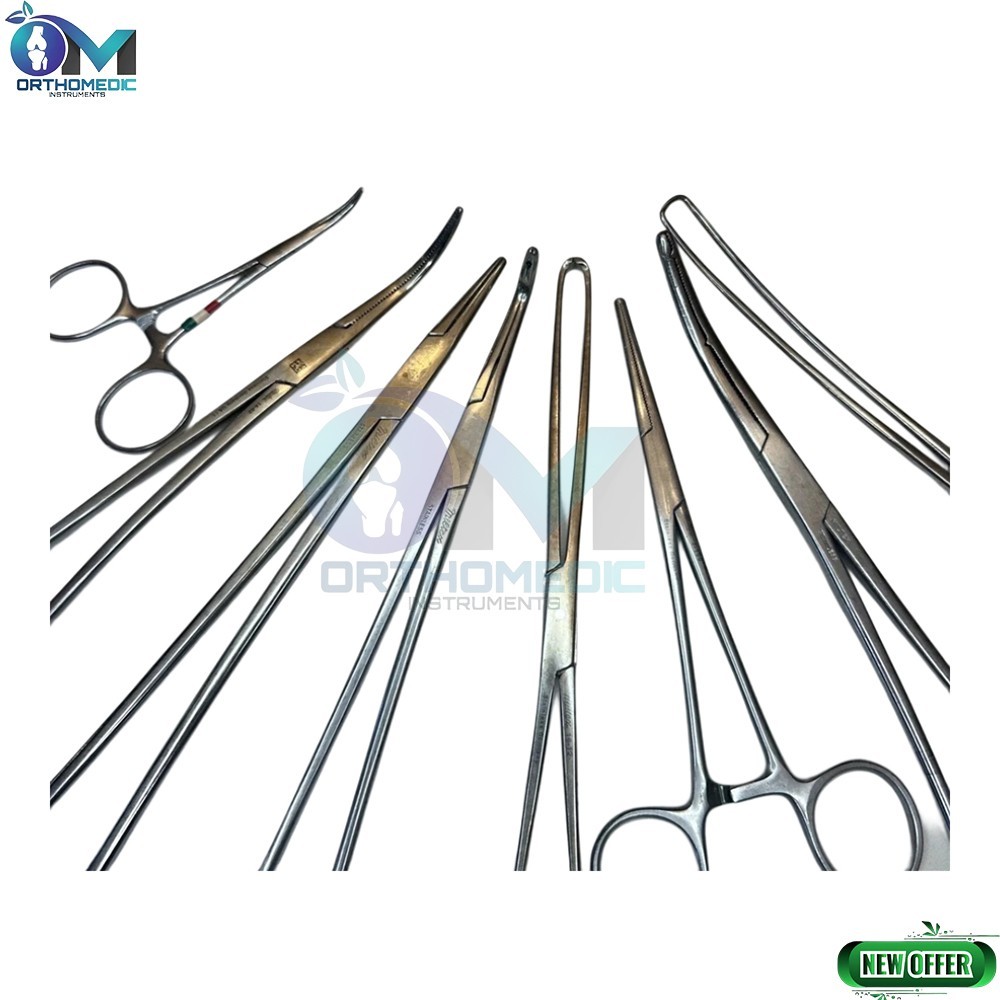 Set of 8 Miltex Artery Clamps General Surgery