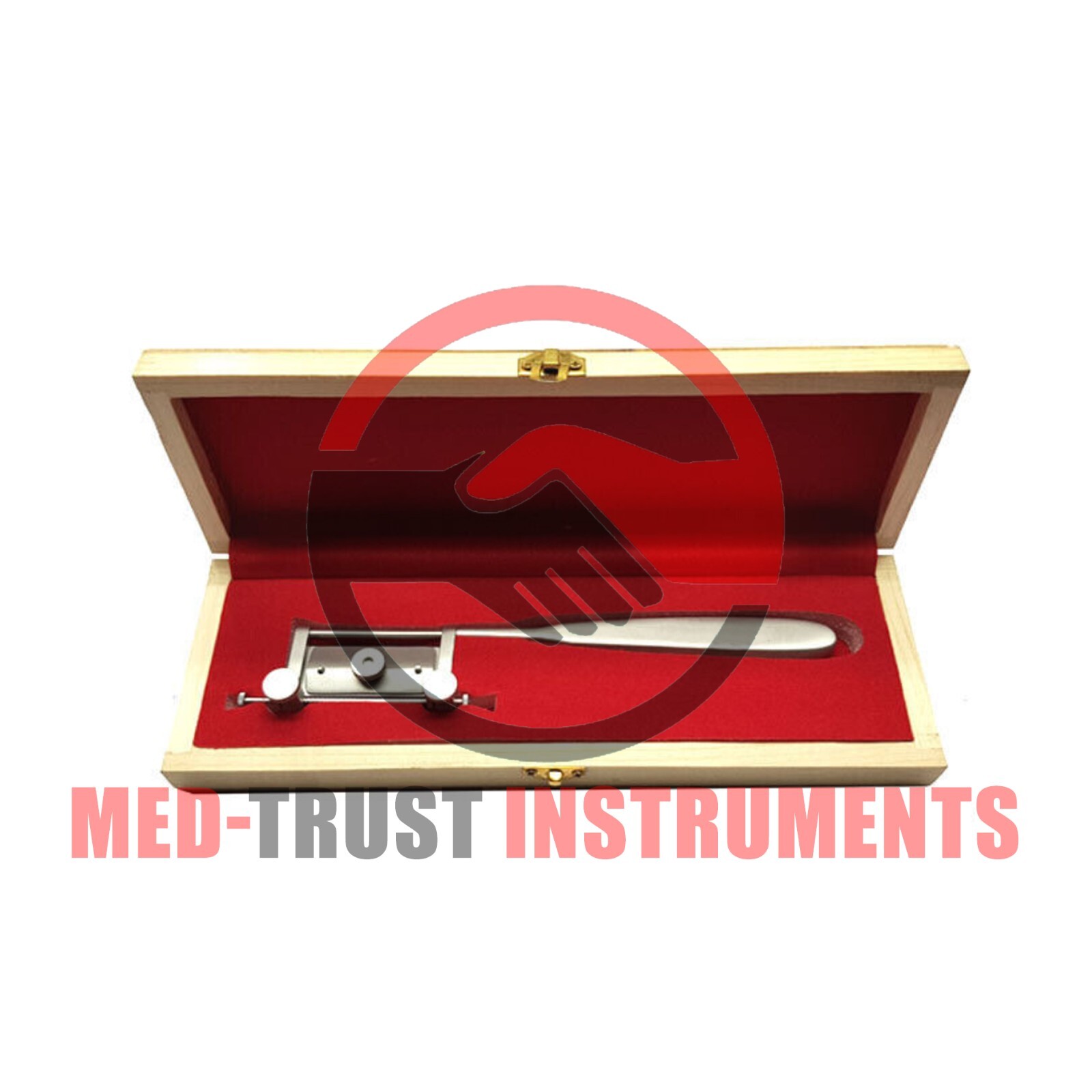 Skin Graft Knife Handle Dermatome with Wooden Box Surgical Instruments