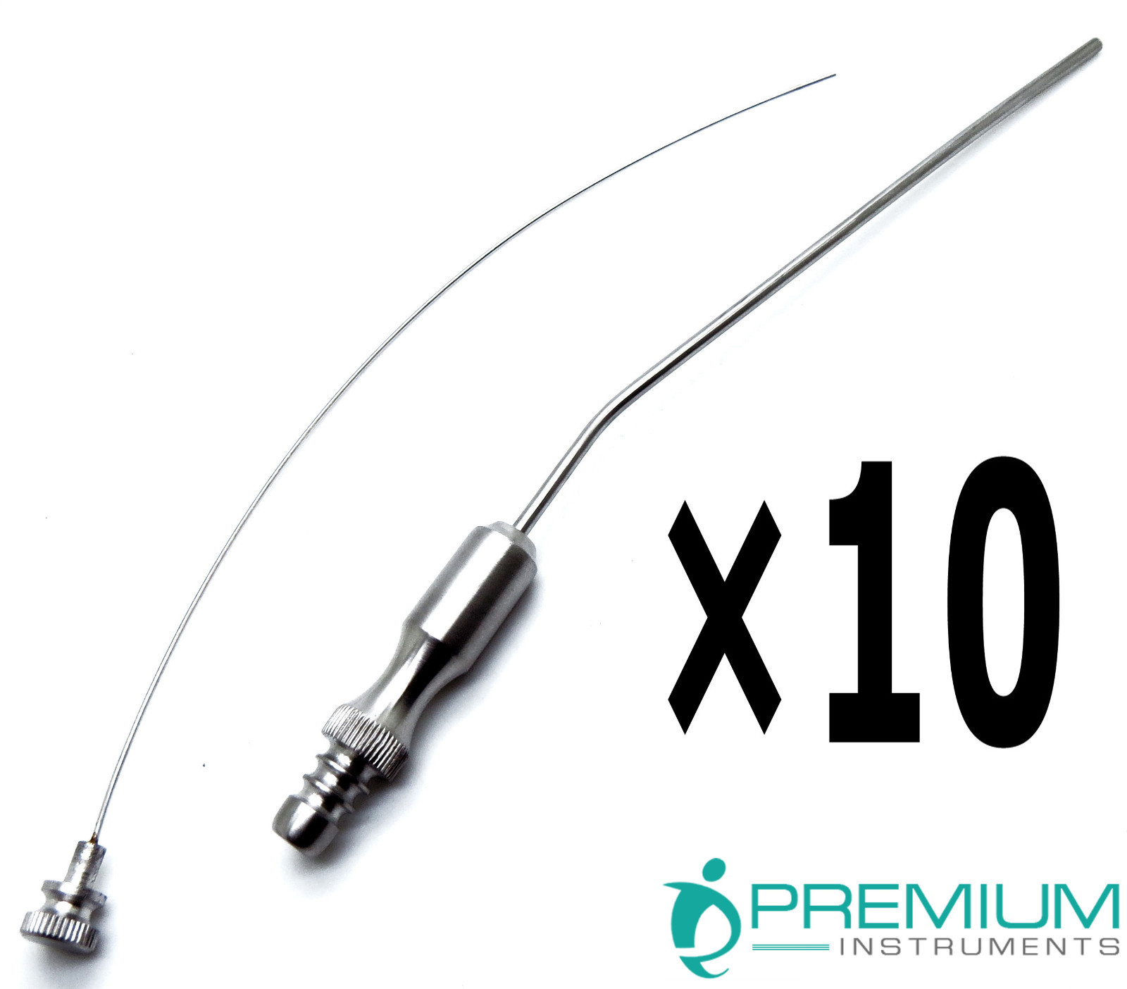 10 Pcs Surgical Frazier Tube No. 8 Aspirator 2.67mm Diagnostic 7.6″ Instruments